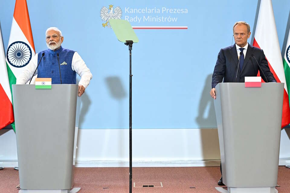 Konferencja prasowa premiera Indii i Donalda Tuska / autor: PAP/Radek Pietruszka