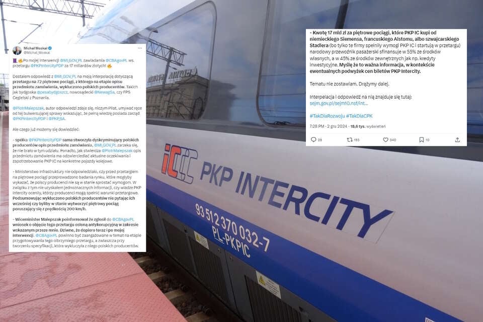 Pociąg PKP Intercity / autor: Fratria/X