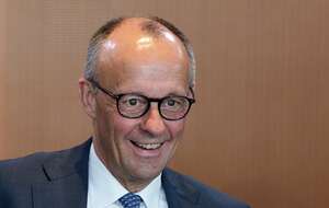 Kanclerz Niemiec Friedrich Merz / autor: PAP/EPA/FILIP SINGER