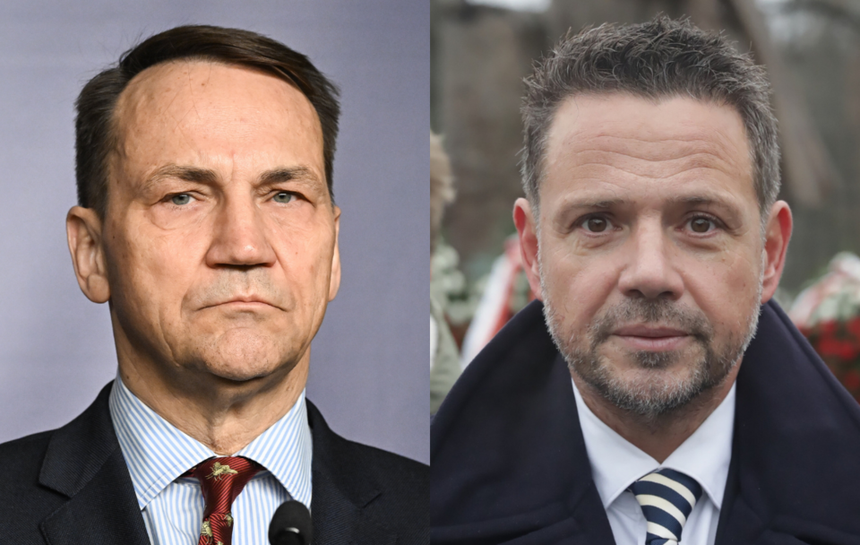 Radosław Sikorski i Rafał Trzaskowski / autor: PAP/Radek Pietruszka/PAP/Tomasz Gzell