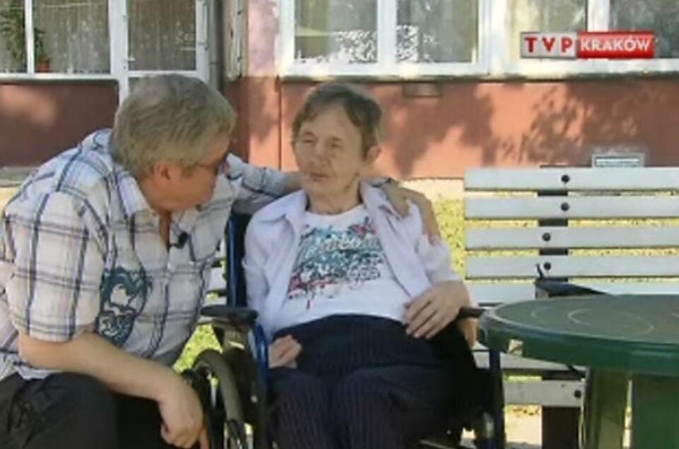 Janina Adamczyk z synem, TVP Kraków