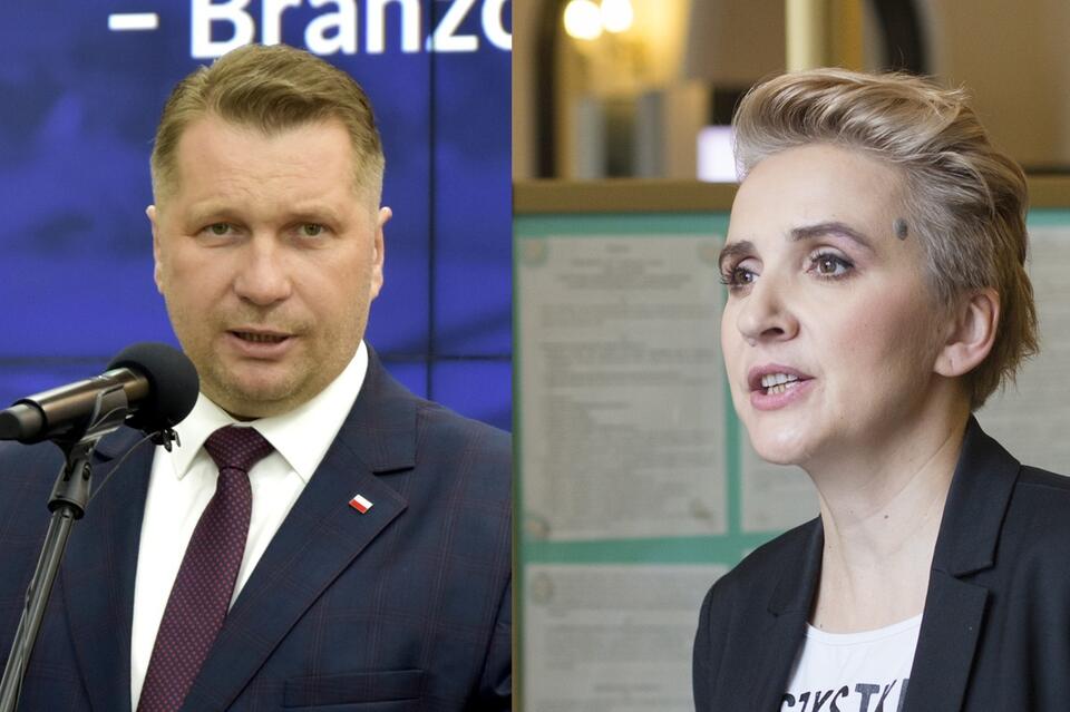 Prof. Przemysław Czarnek, Joanna Scheuring-Wielgus  / autor: Fratria 