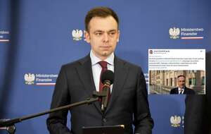 Na zdjęciu Andrzej Domański oraz wpis Janusza Kowalskiego (screen z X) / autor: Fratria/X-Janusz Kowalski (screen z X)