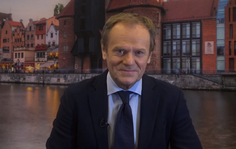 Donald Tusk w nagraniu dla CDU / autor: YouTube/ cdutv