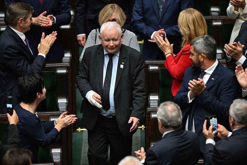 Prezes PiS Jarosław Kaczyński / autor: PAP/Radek Pietruszka