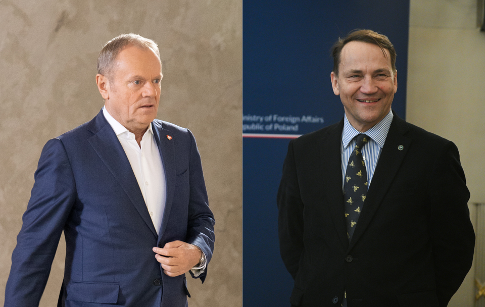 Donald Tusk i Radosław Sikorski / autor: Fratria/PAP/Marcin Obara