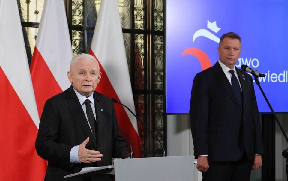 Prezes PiS Jarosław Kaczyński i poseł Przemysław Czarnek / autor: PAP/Paweł Supernak