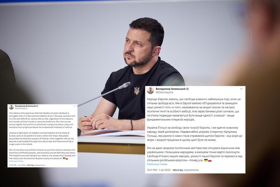 prezydent Ukrainy Wołodymyr Zełenski / autor: Facebook/Twitter/Володимир Зеленський