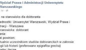 UW da pracę: Wymagana znajomość 6 języków, pensja - 1000 złotych