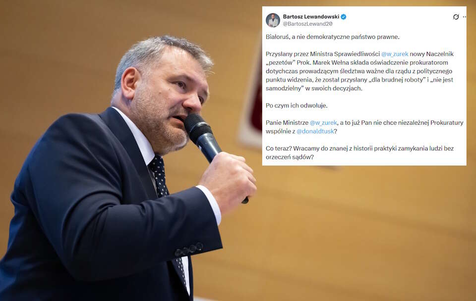 Żurek robi czystki w prokuraturze! Lewandowski: To Białoruś