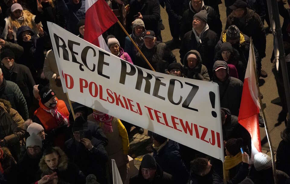 Demonstracja poparcia dla dziennikarzy TVP w Warszawie / autor: Fratria