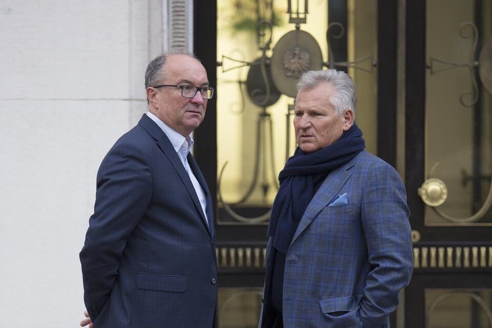 Lider Nowej Lewicy (b. SLD) Włodzimierz Czarzasty i były prezydent Aleksander Kwaśniewski / autor: Fratria