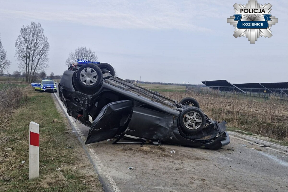 Wypadek w pow. kozienickim / autor: KPP