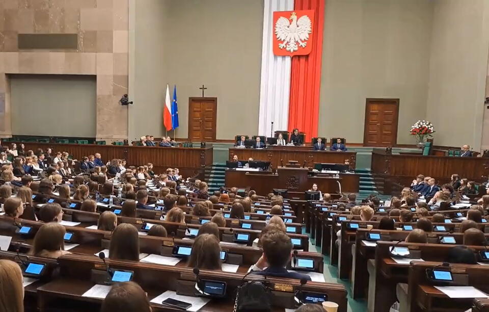 XXIX sesja Sejmu Dzieci i Młodzieży / autor: screenshot Twitter @KancelariaSejmu