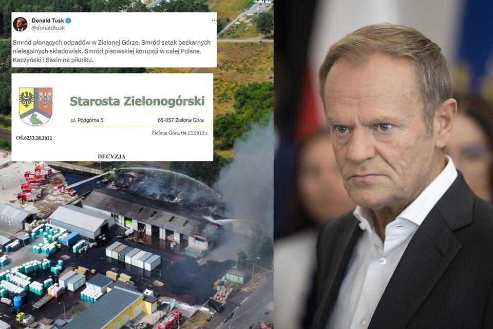Pożar hali pod Zieloną Górą, Donald Tusk / autor: PAP/Lech Muszyński/Fratria 