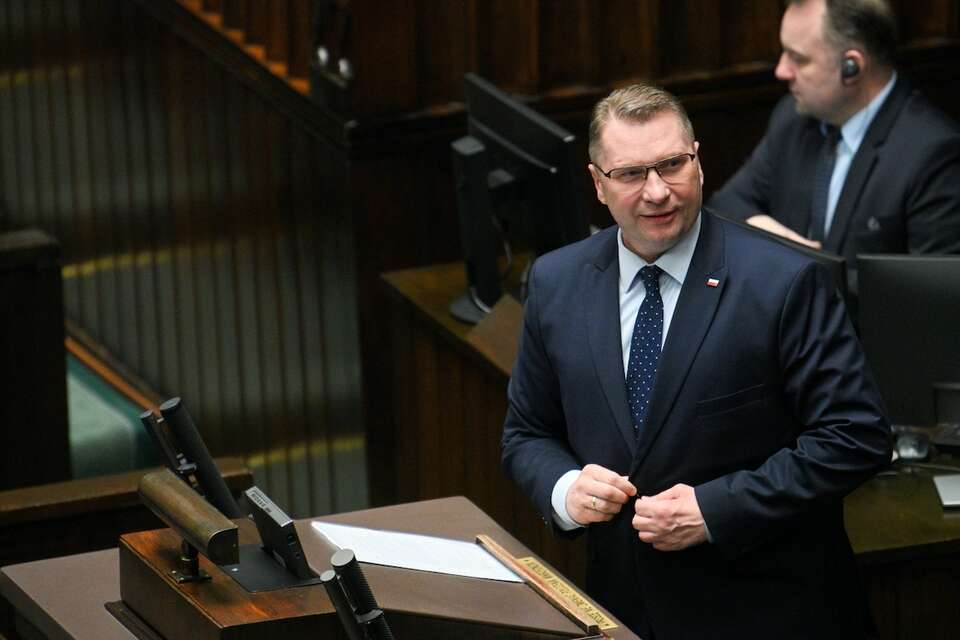 Wiceprezes PiS, kandydat na premiera Przemysław Czarnek. / autor:  PAP/Marcin Obara