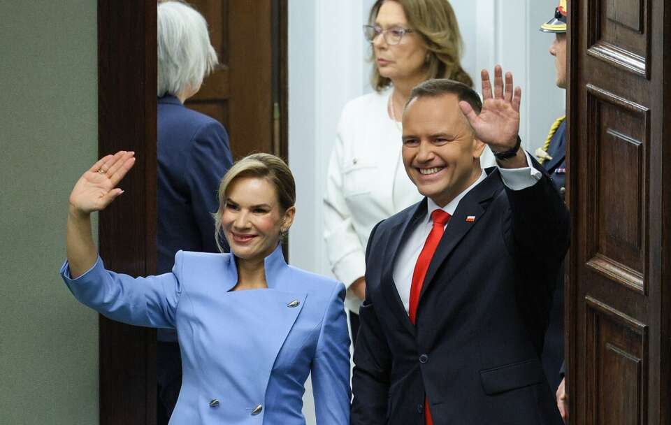 Marta Nawrocka i Karol Nawrocki / autor: PAP/Paweł Supernak