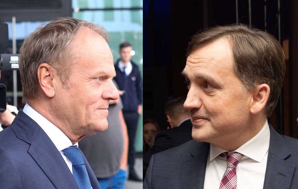 Donald Tusk, Zbigniew Ziobro / autor: Fratria/PAP/Michał Meissner